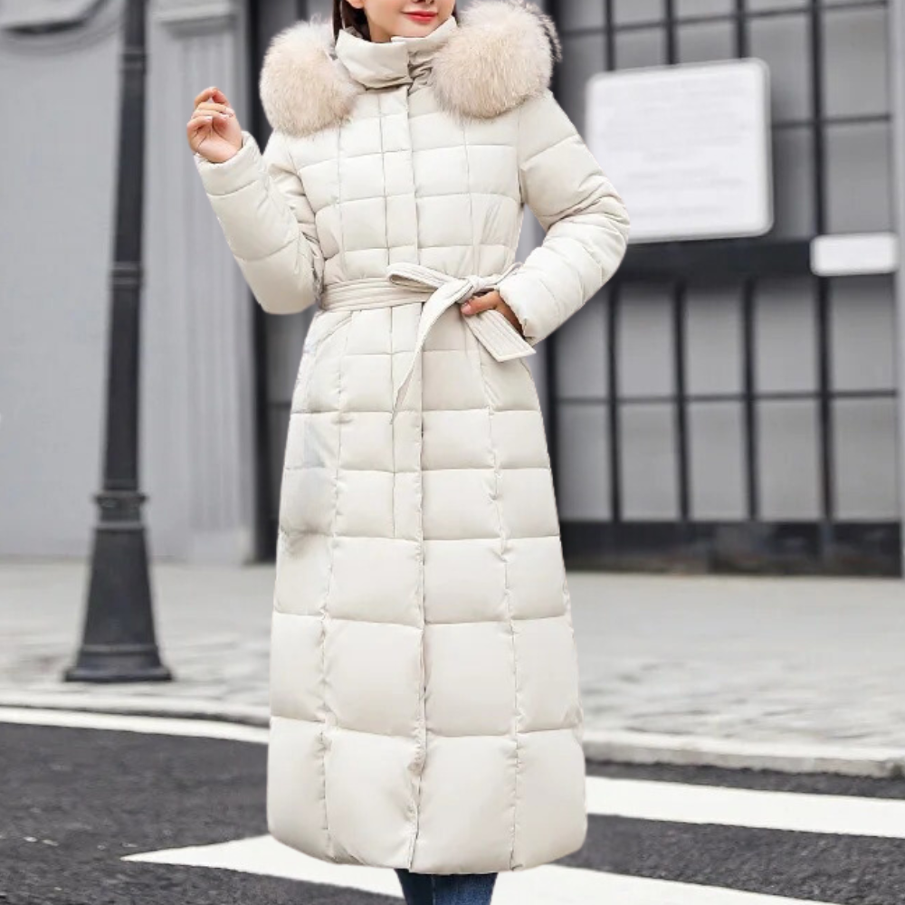 Manteau D’Hiver Matelassé Pour Femme Avec Capuche | Long