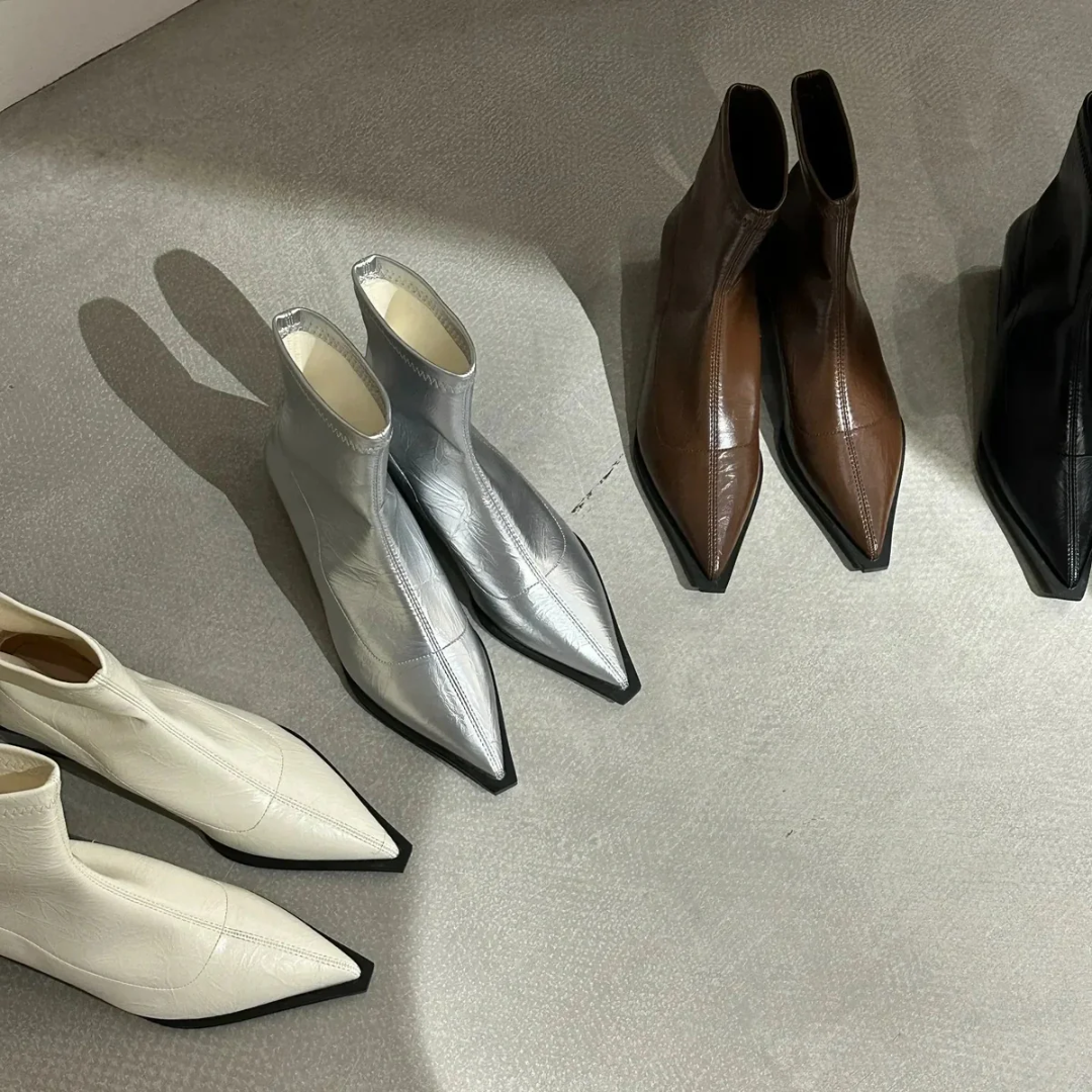 Bottes Chic À Bout Pointu Pour Femme | Longueur Cheville