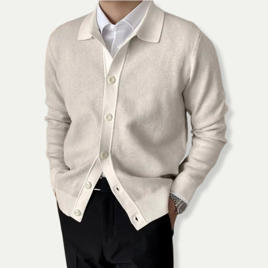 Cardigan Décontracté À Col Pour Homme | Hiver