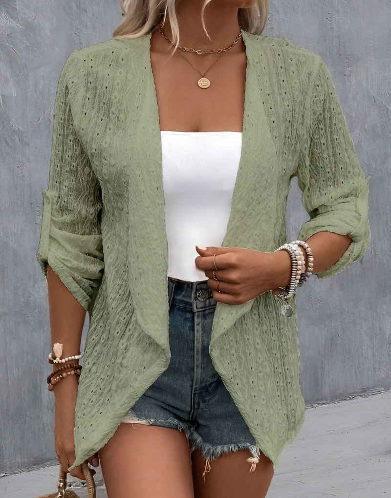 Cardigan Bohème En Tricot Pour Femme | Manches Retroussées