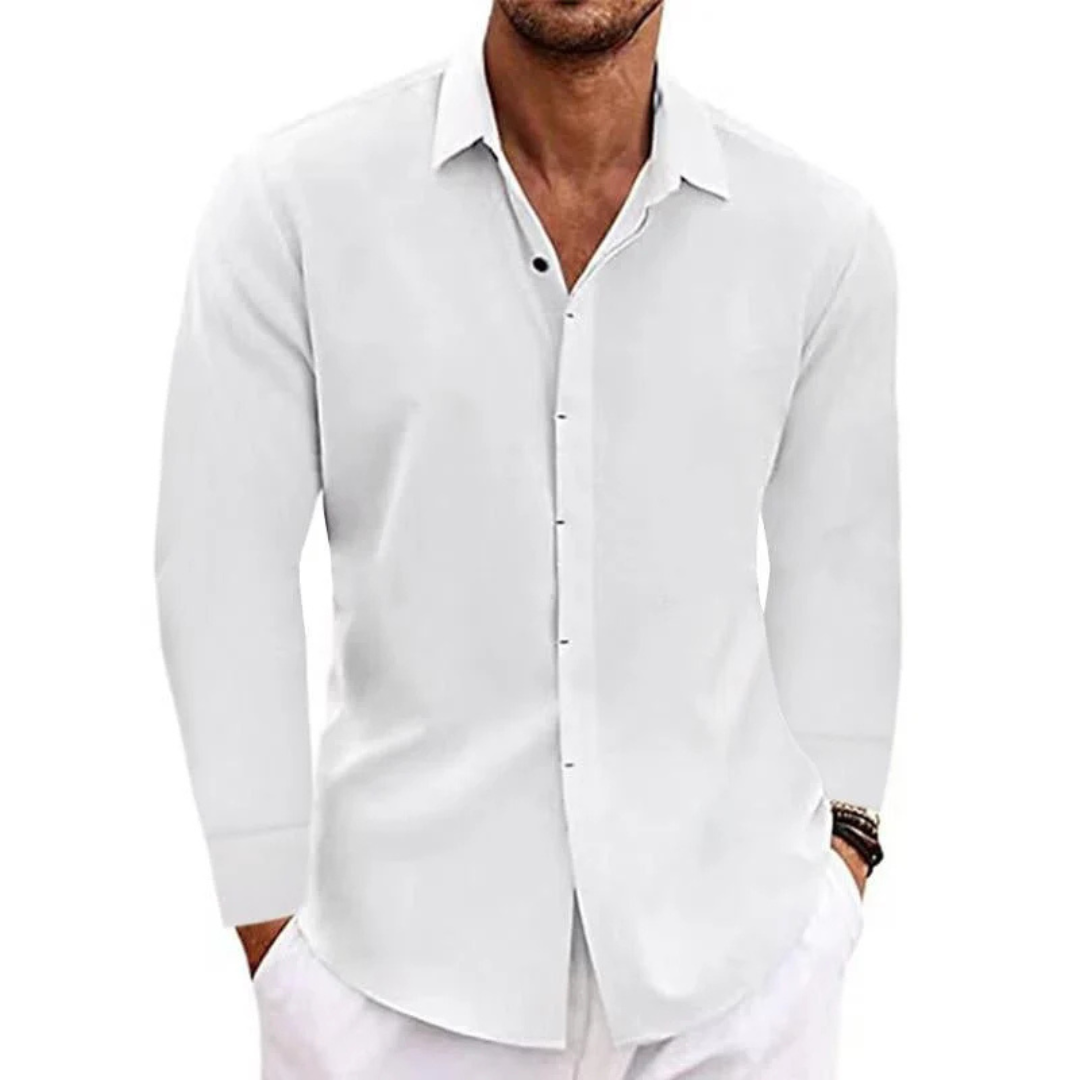 Chemise À Manches Longues Pour Hommes | Coupe Détendue