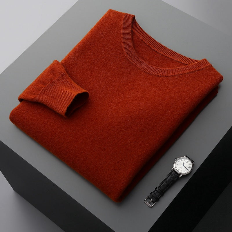 Pull Ras Du Cou Décontracté En Cachemire Pour Homme | Hiver
