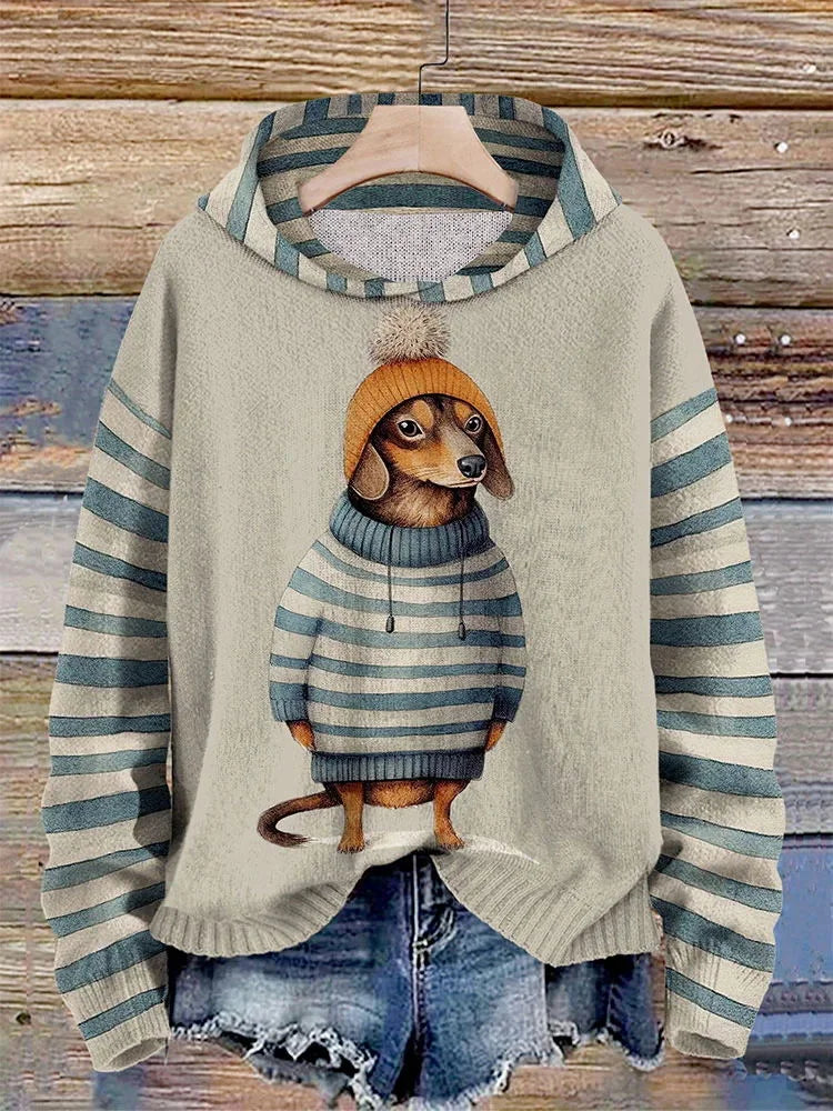 Pull Imprimé Décontracté Pour Femme | Avec Capuche