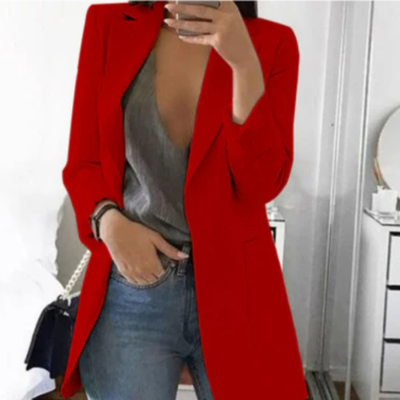 Blazer Décontracté Ouvert Sur Le Devant Pour Femme | Manches Longues