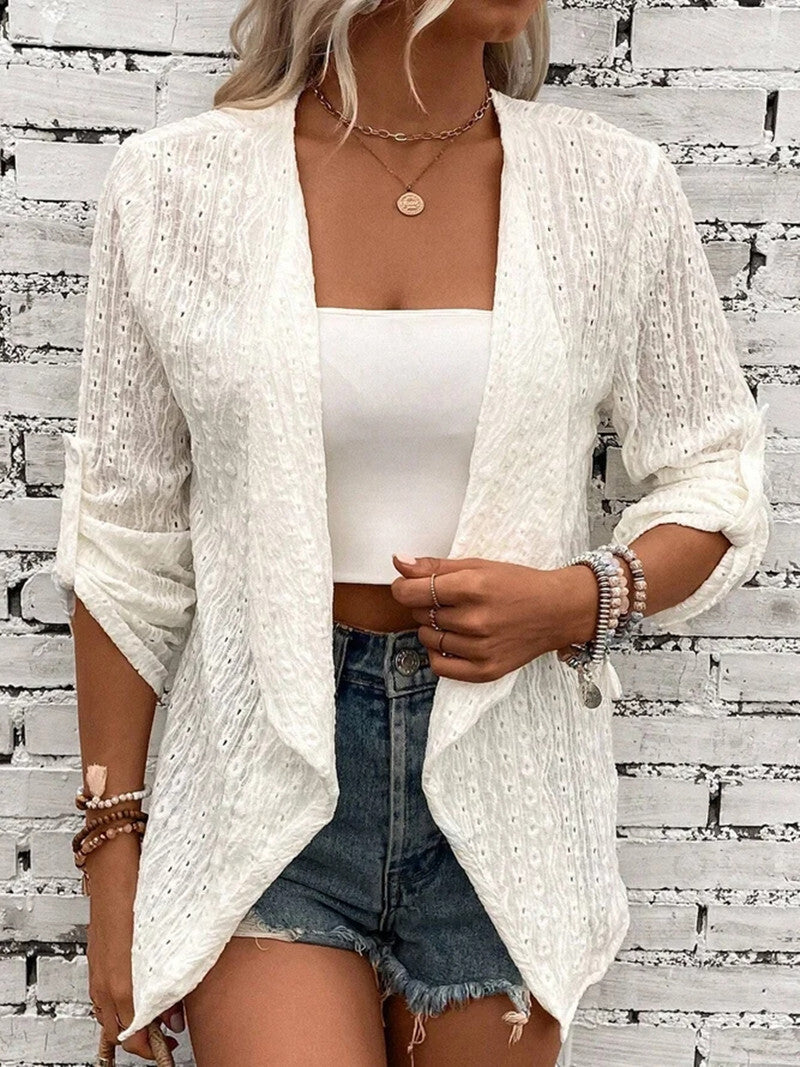 Cardigan Bohème En Tricot Pour Femme | Manches Retroussées