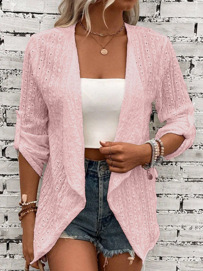 Cardigan Bohème En Tricot Pour Femme | Manches Retroussées