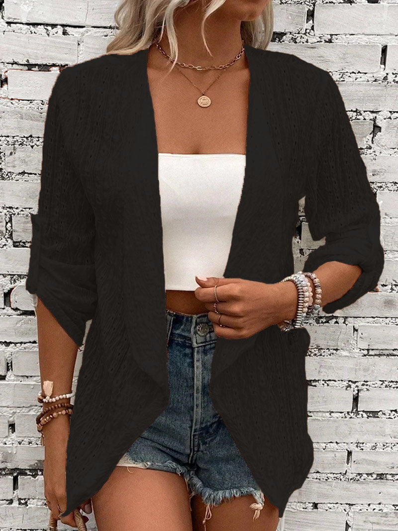 Cardigan Bohème En Tricot Pour Femme | Manches Retroussées