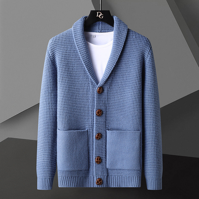 Cardigan Boutonné À Col Revers Pour Homme | Hiver