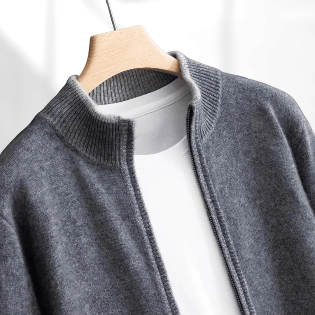 Veste Zippée En Cachemire Pour Homme Pour L'hiver | Manches Longues