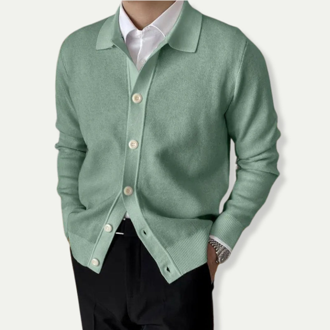 Cardigan Décontracté À Col Pour Homme | Hiver