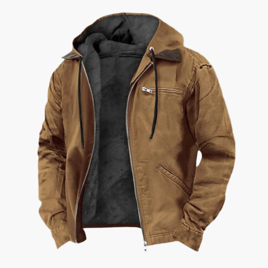 Veste D'hiver Décontractée À Capuche Pour Homme | Fermeture Éclair