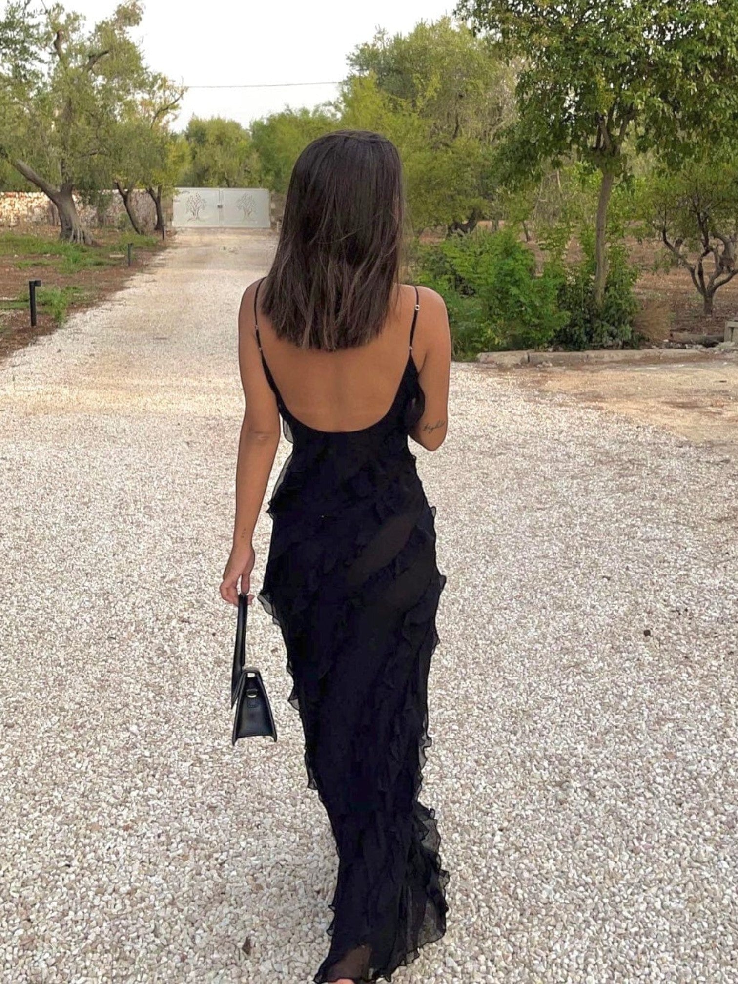 Senna | Robe Sans Manches À Volants Pour Femmes | Maxi