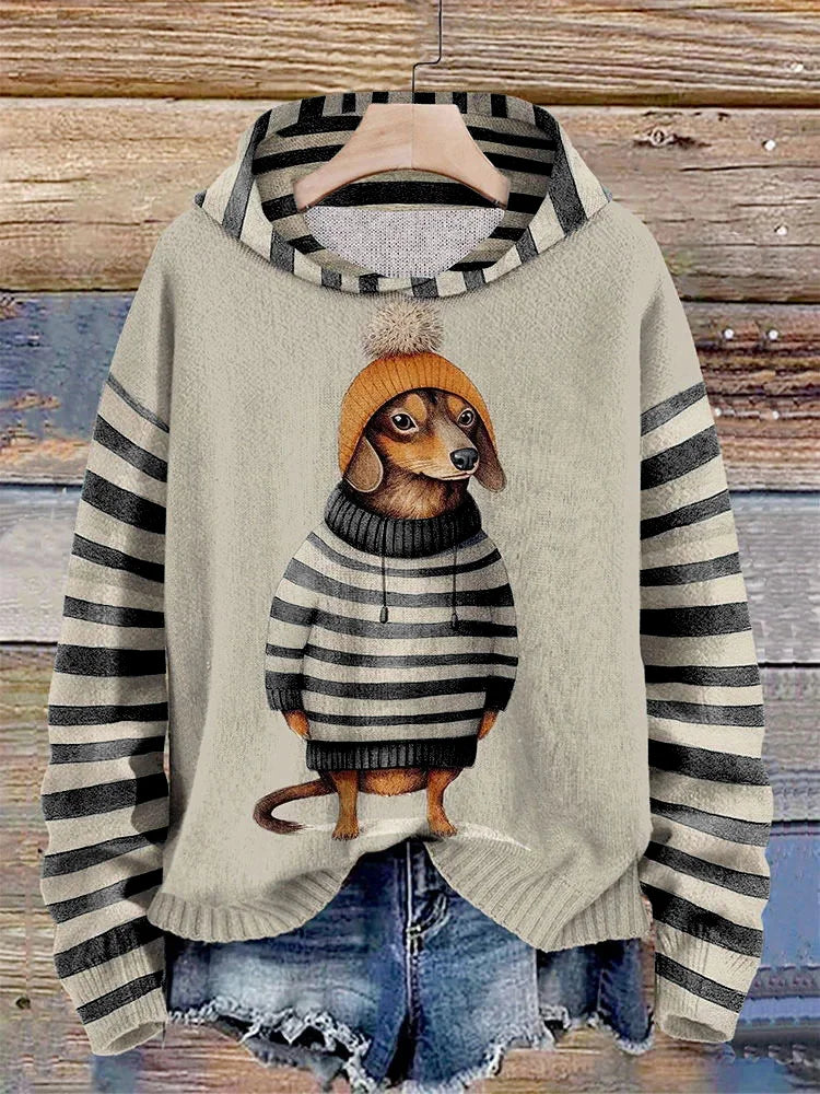 Pull Imprimé Décontracté Pour Femme | Avec Capuche