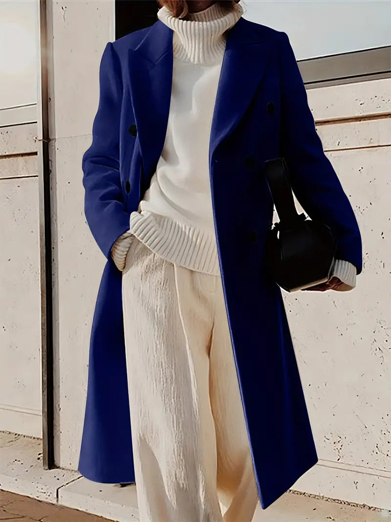 Manteau Long Stylé Pour Femme | Patte De Boutonnage
