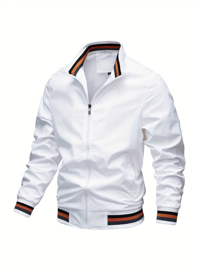 Blouson Aviateur À Poignets Rayés Pour Homme | Hiver