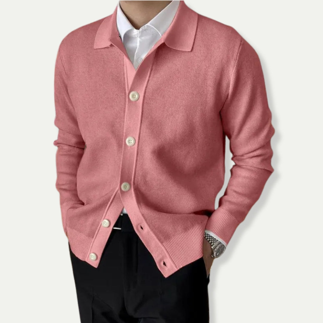 Cardigan Décontracté À Col Pour Homme | Hiver