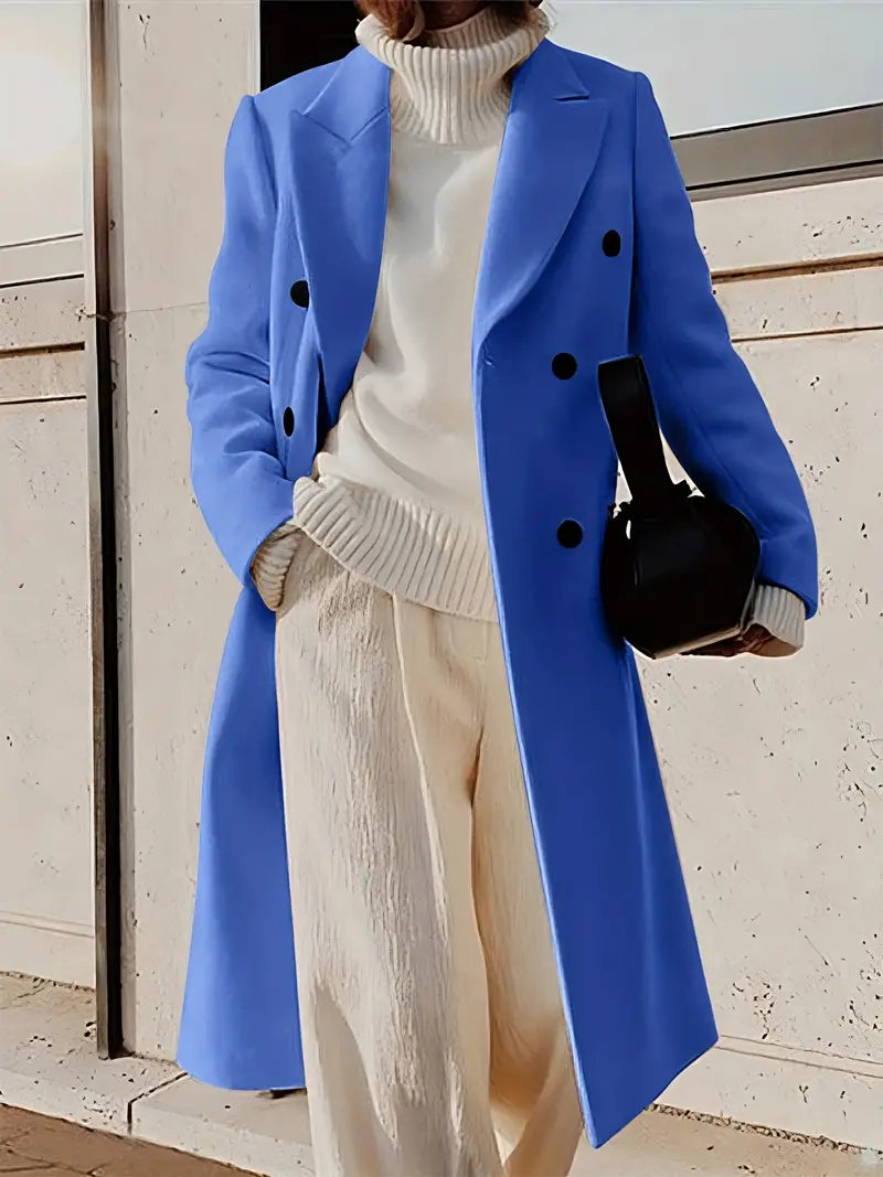 Manteau Long Stylé Pour Femme | Patte De Boutonnage