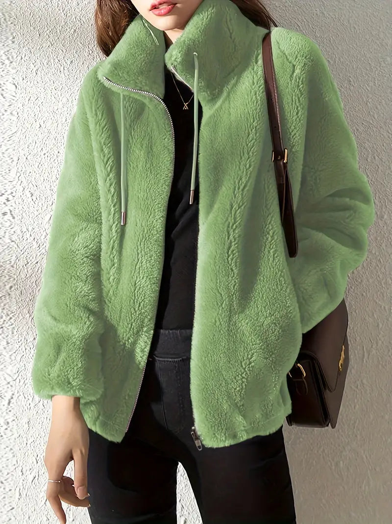 Veste Teddy À Col Haut Pour Femme | Classique