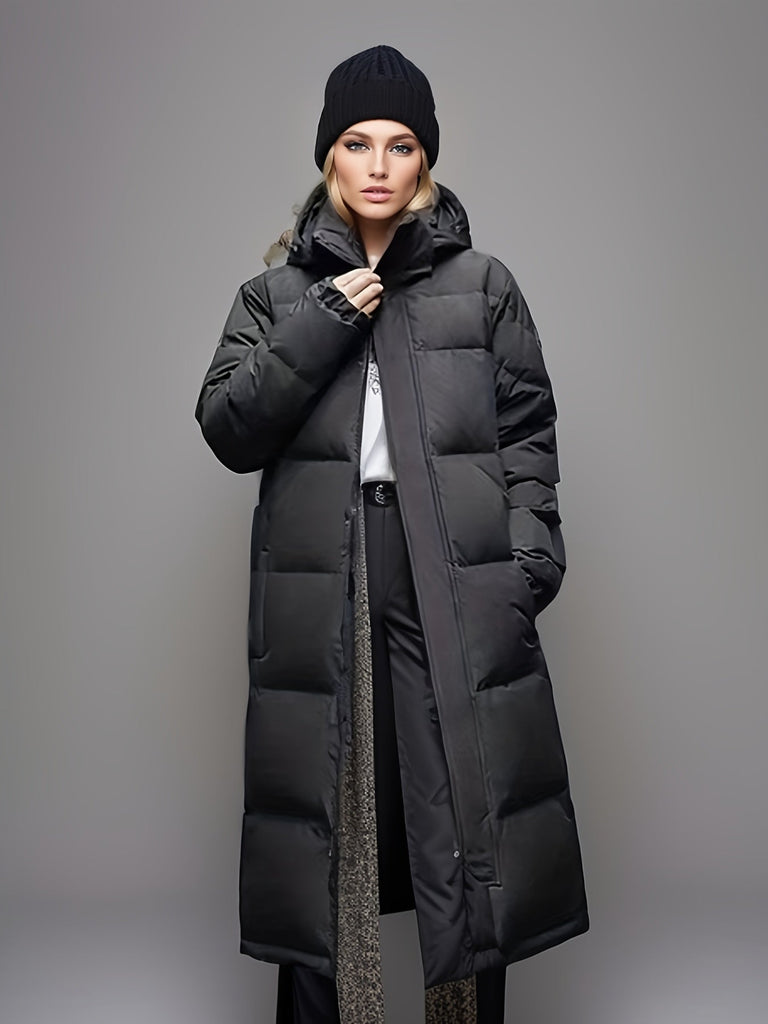 Doudoune Longue À Capuche Pour Femme | Hiver