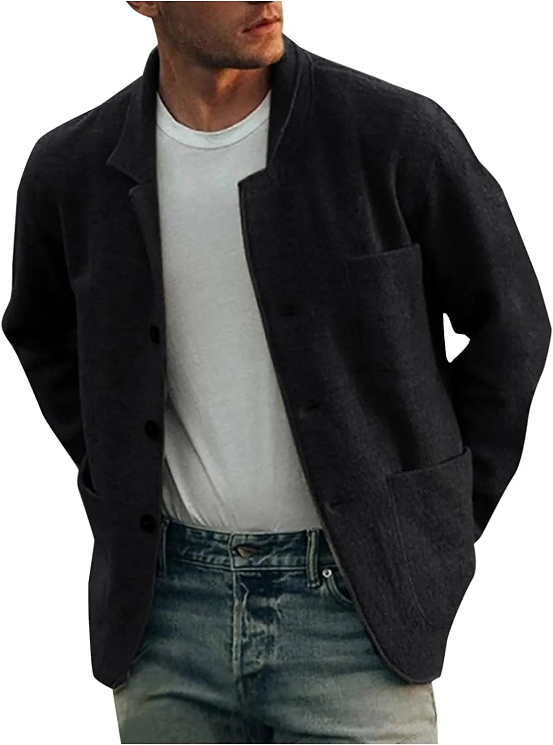Blazer Classique Avec Poches Pour Homme | Fermeture Boutonnée