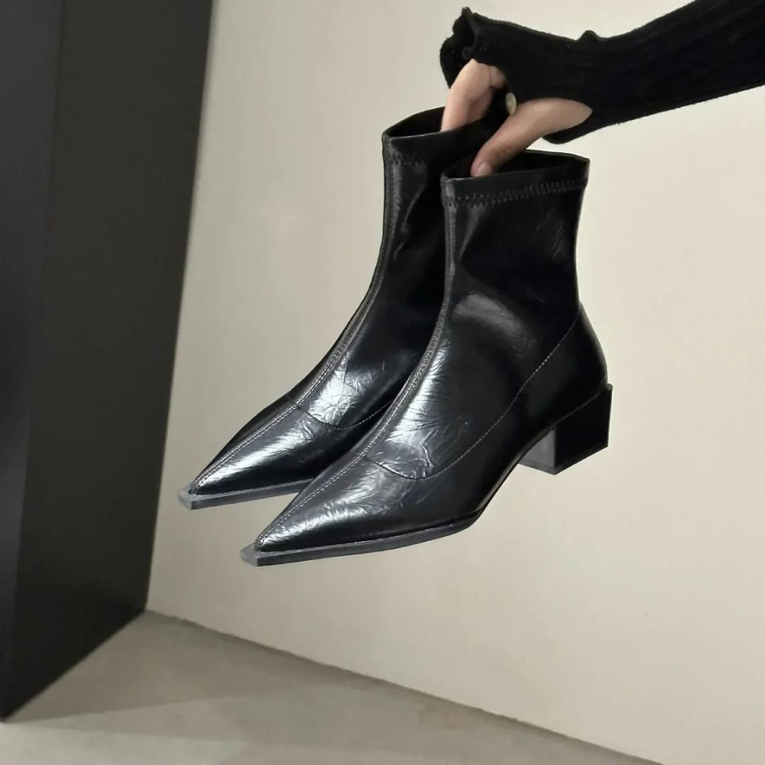 Bottes Chic À Bout Pointu Pour Femme | Longueur Cheville
