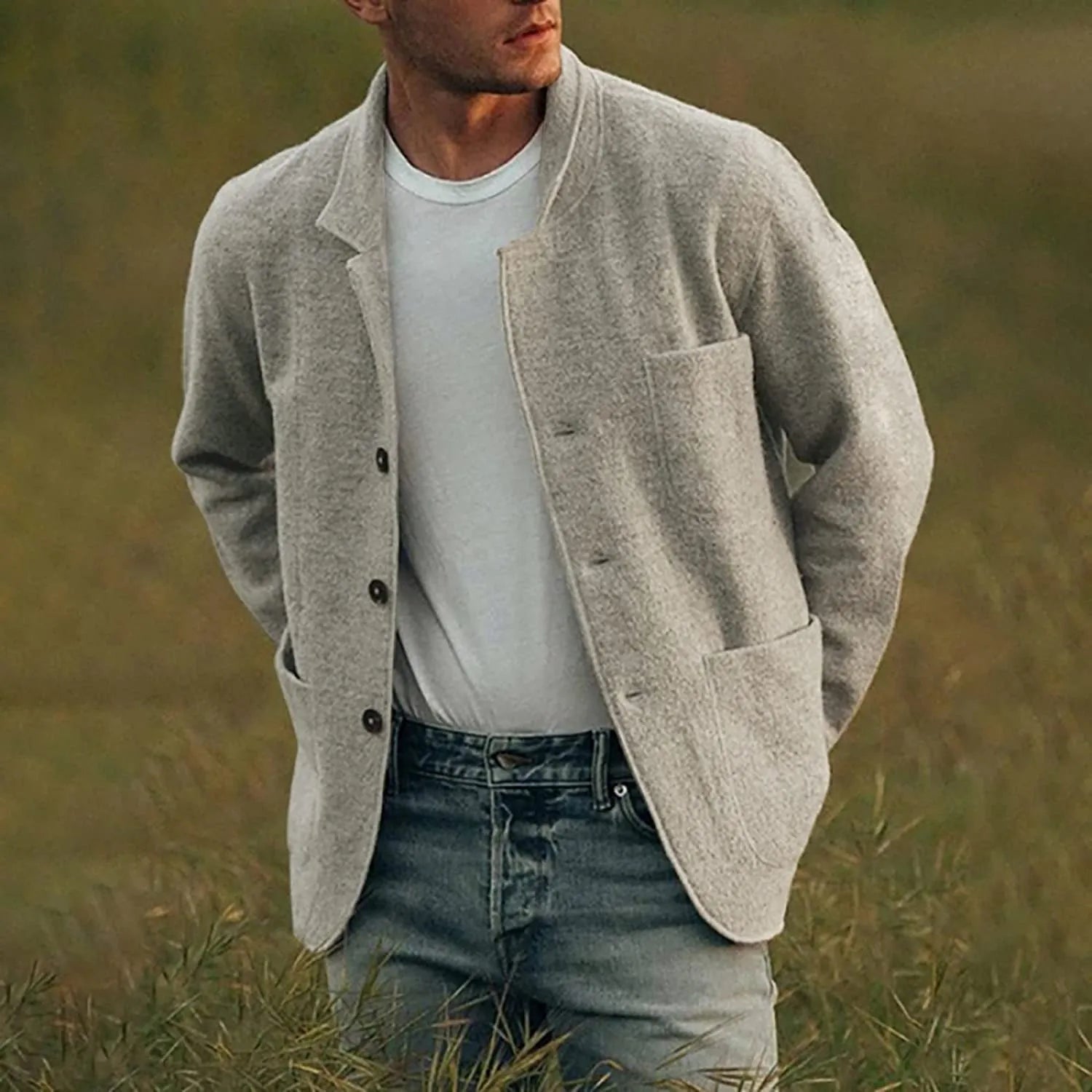 Blazer Classique Avec Poches Pour Homme | Fermeture Boutonnée