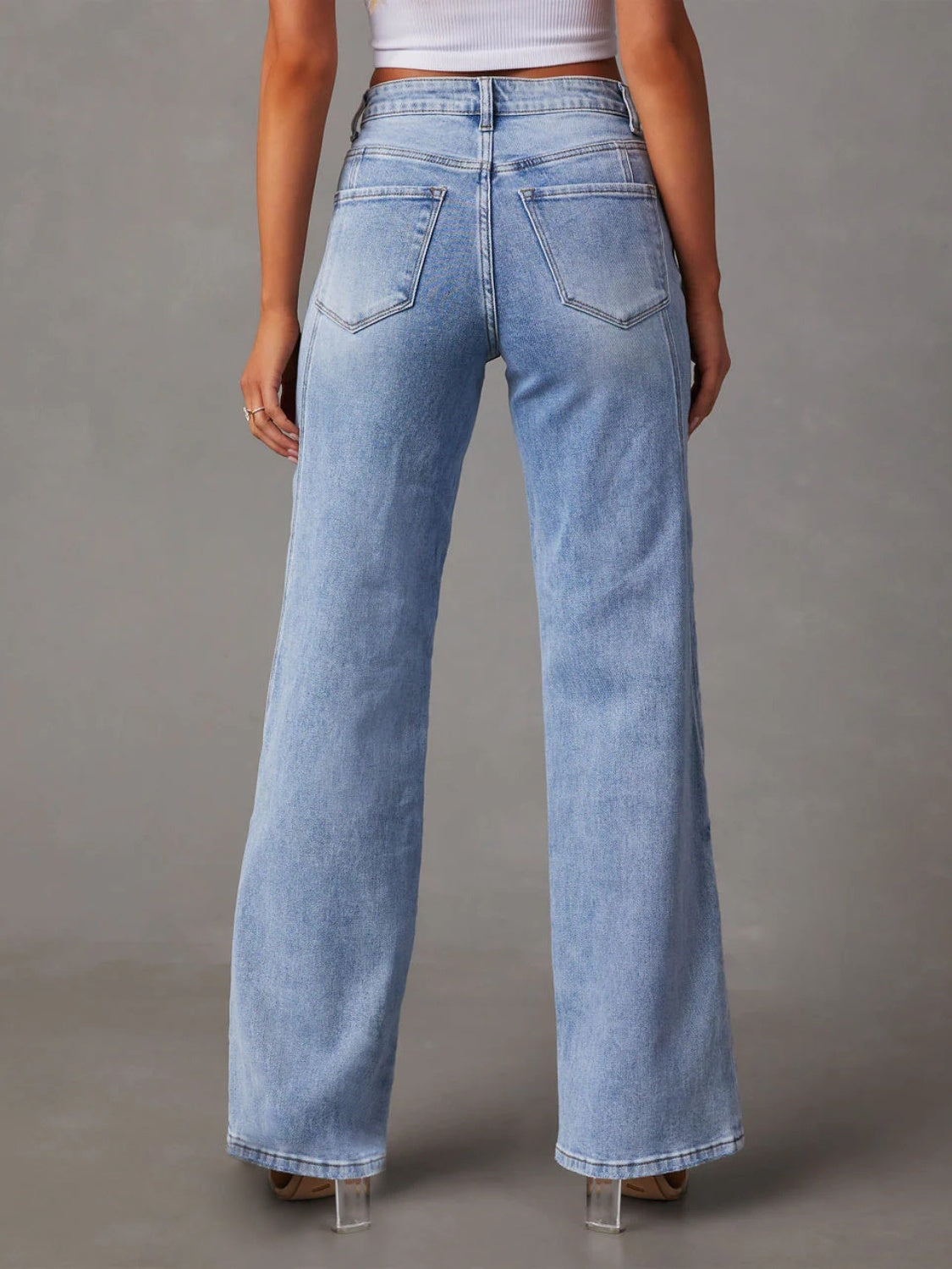 Jean Large Taille Haute Pour Femme | Classique