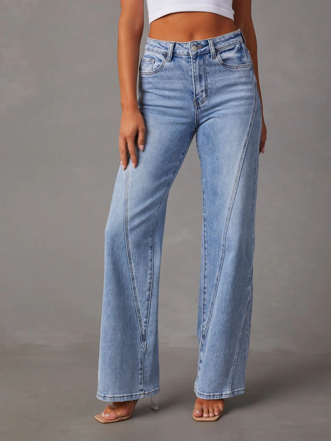 Jean Large Taille Haute Pour Femme | Classique