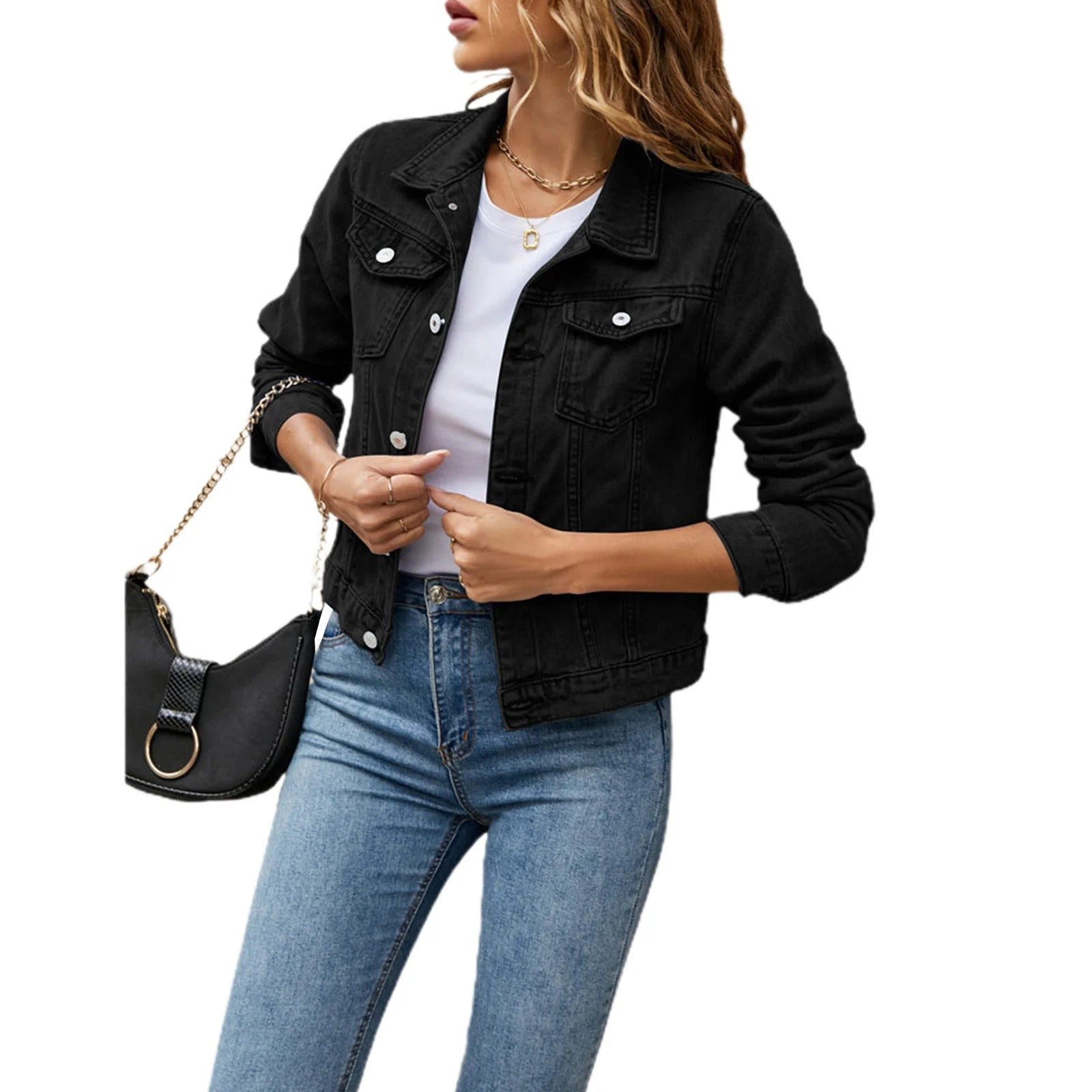 Veste En Jean Décontractée Pour Femme | Courte