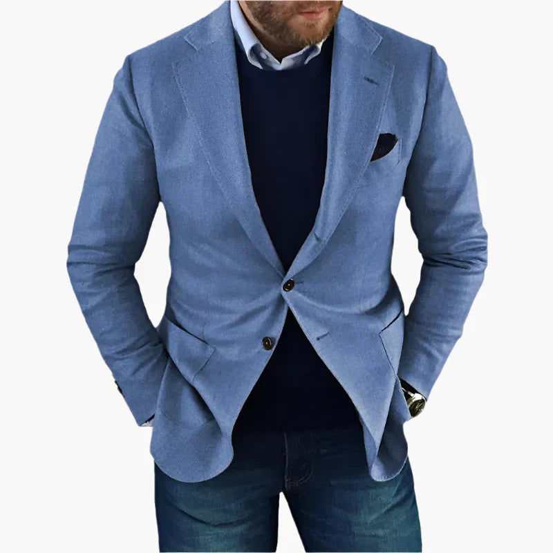 Blazer Boutonné À Manches Longues Pour Homme | Avec Poche