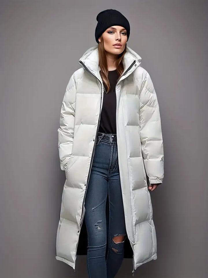 Doudoune Longue À Capuche Pour Femme | Hiver