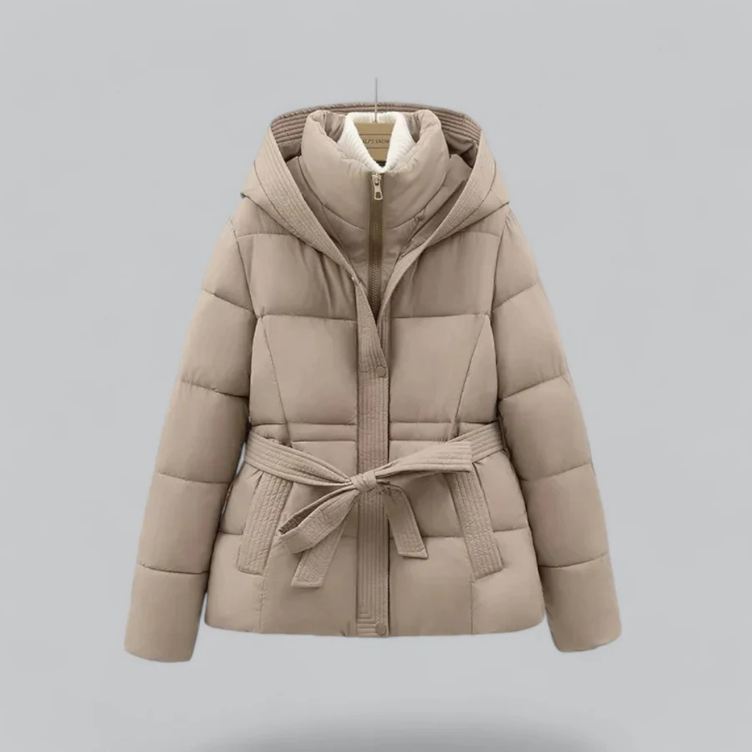 Doudoune À Capuche Pour Femme | Avec Ceinture