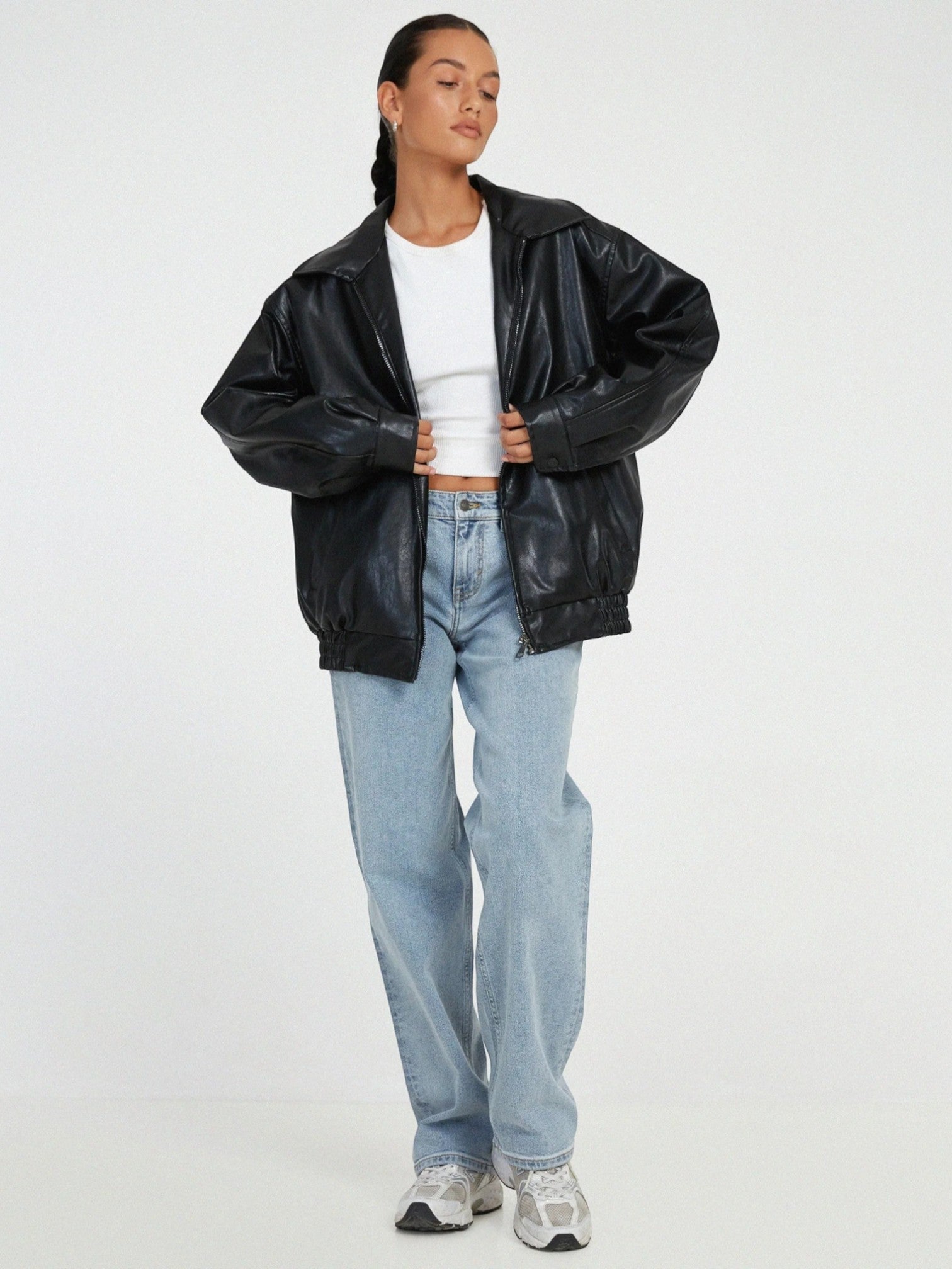 Estelle | Veste En Cuir Oversize Pour Femme
