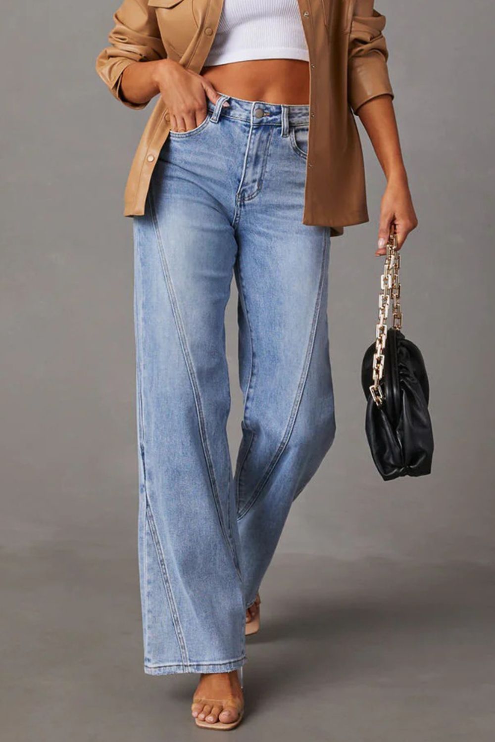 Jean Large Taille Haute Pour Femme | Classique