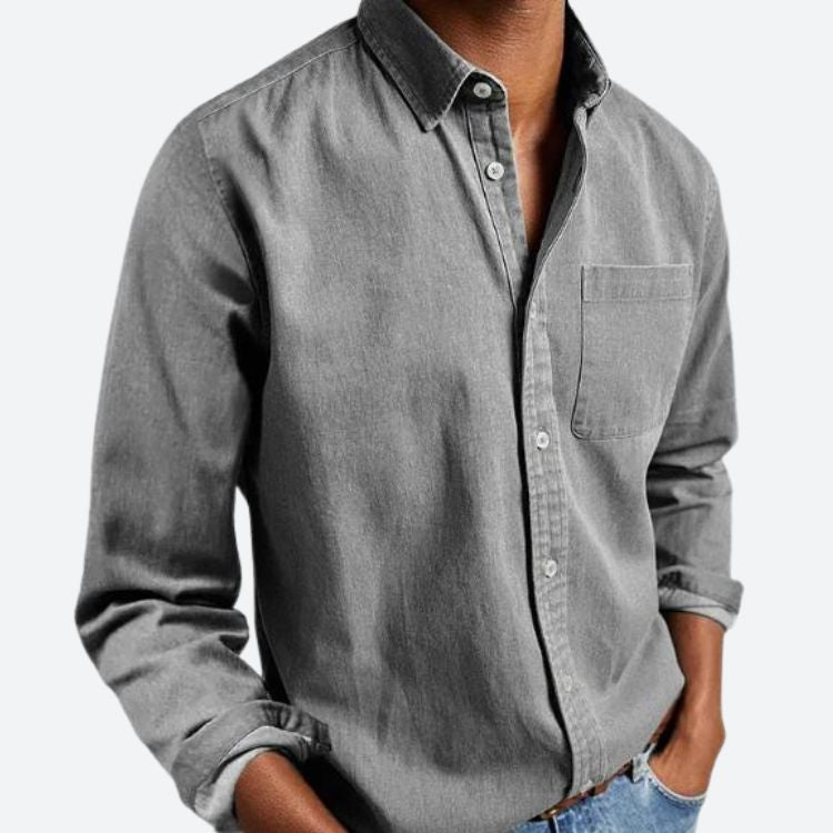 Chemise Formelle Unie Pour Homme | Avec Poche