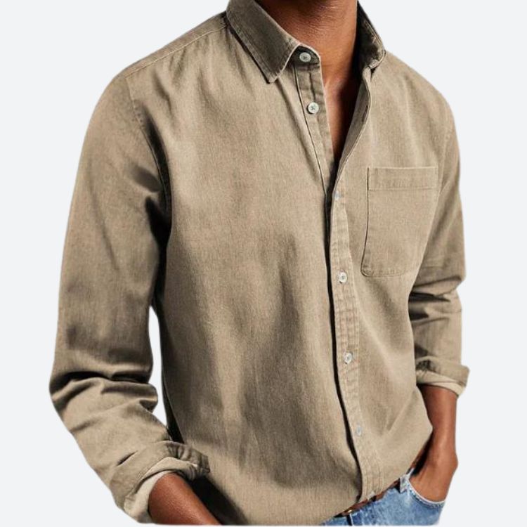 Chemise Formelle Unie Pour Homme | Avec Poche