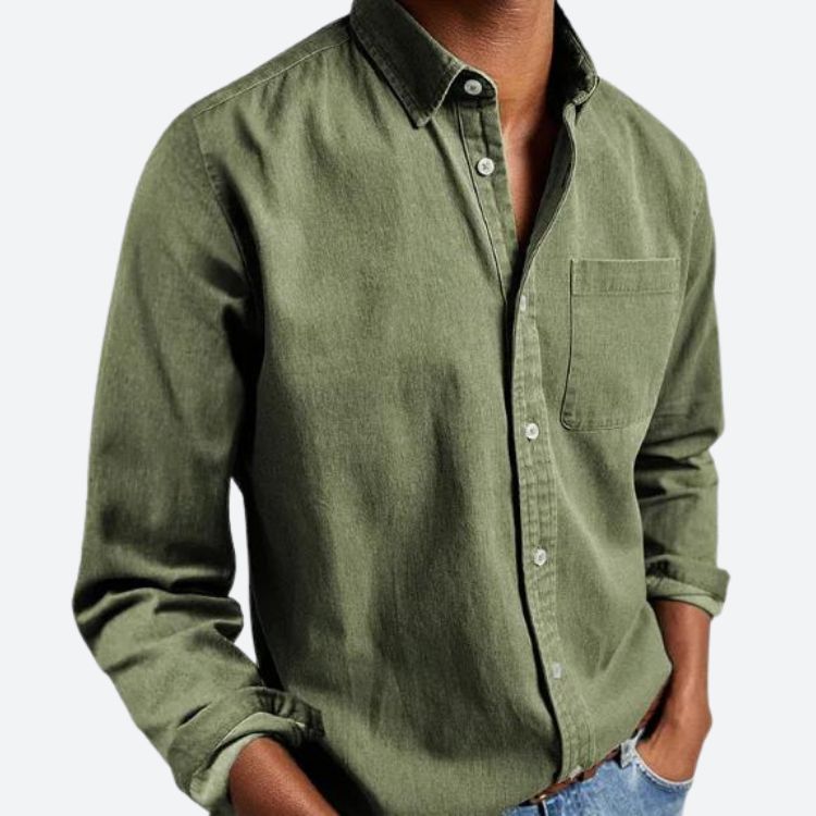 Chemise Formelle Unie Pour Homme | Avec Poche