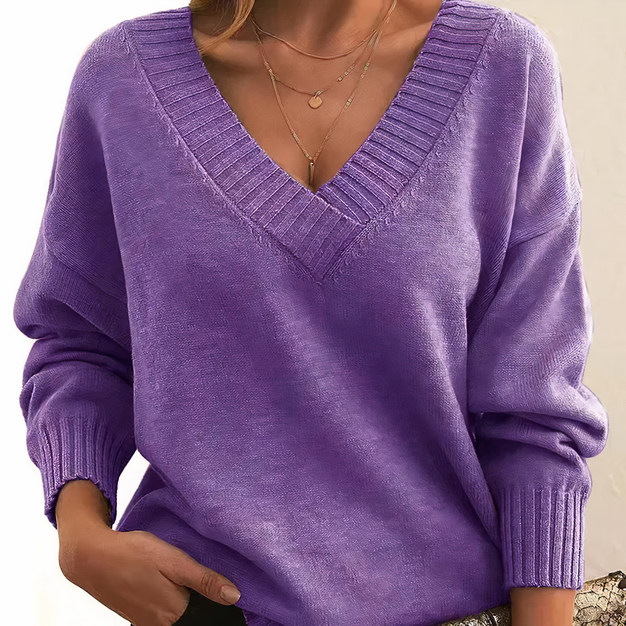 Pull Col V En Cachemire Pour Femme | Hiver