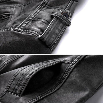 Veste De Moto En Cuir Tendance Pour Homme | Hiver