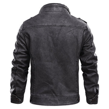 Veste De Moto En Cuir Tendance Pour Homme | Hiver