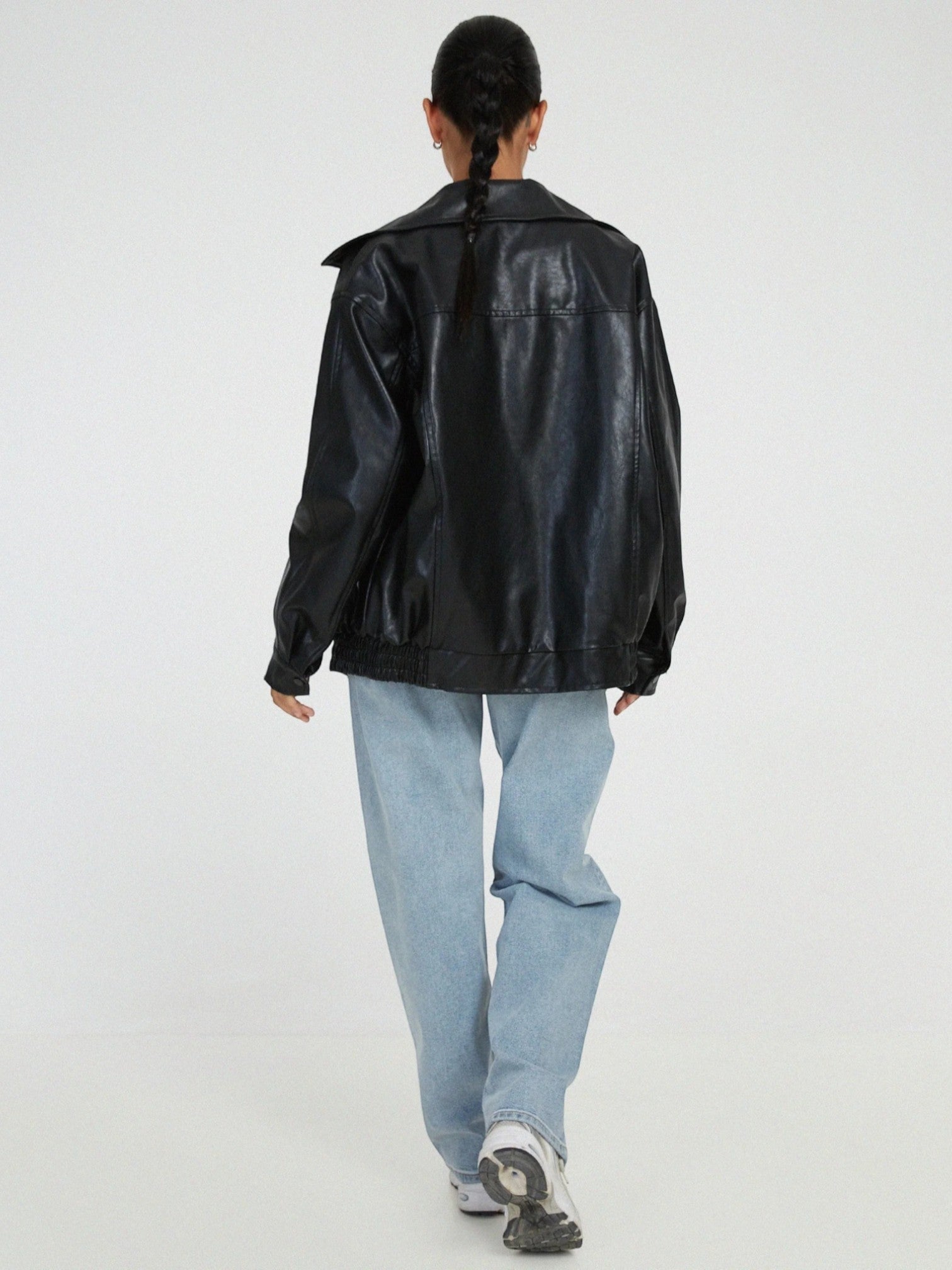 Estelle | Veste En Cuir Oversize Pour Femme