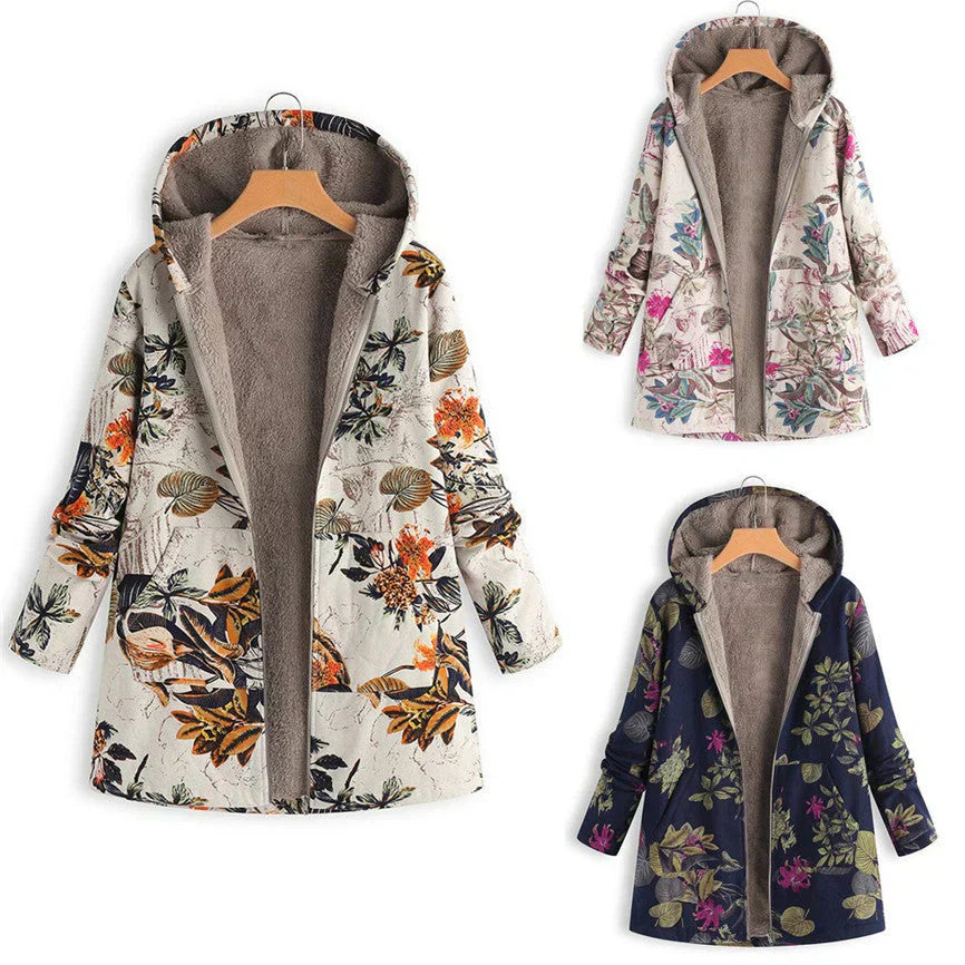 Veste À Capuche À Motifs Pour Femme | Hiver