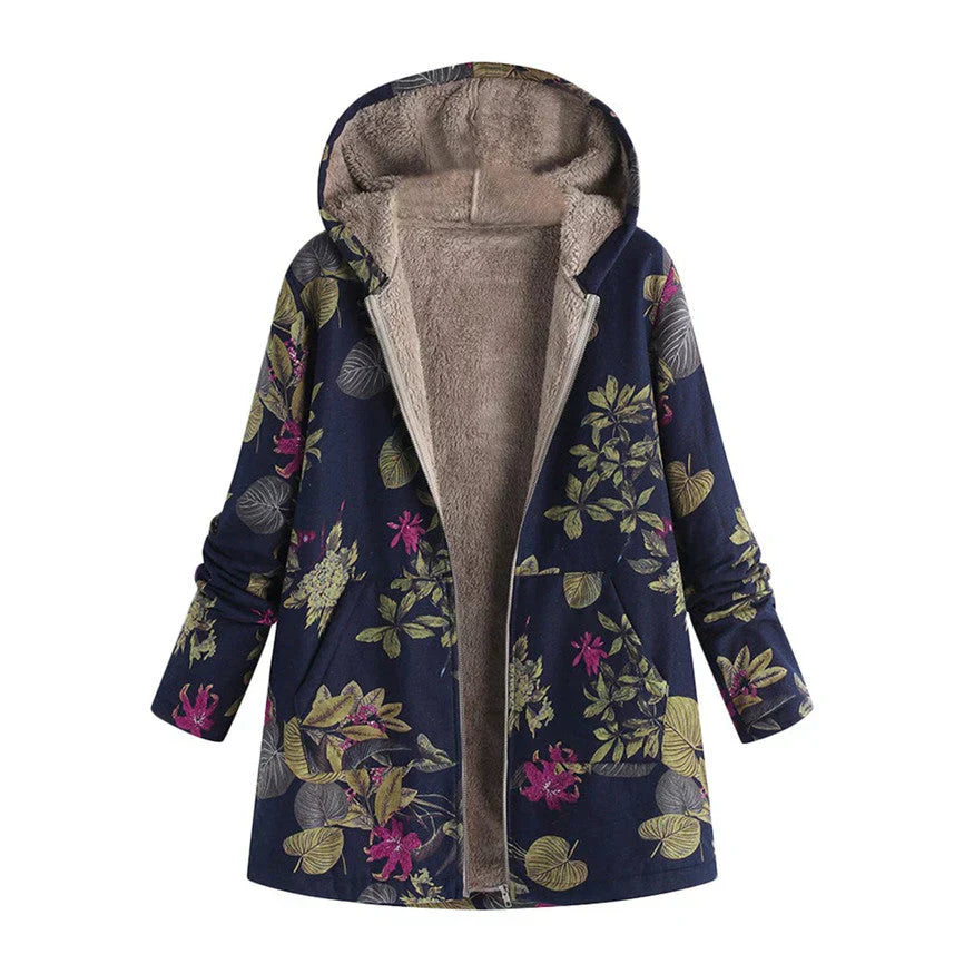 Veste À Capuche À Motifs Pour Femme | Hiver
