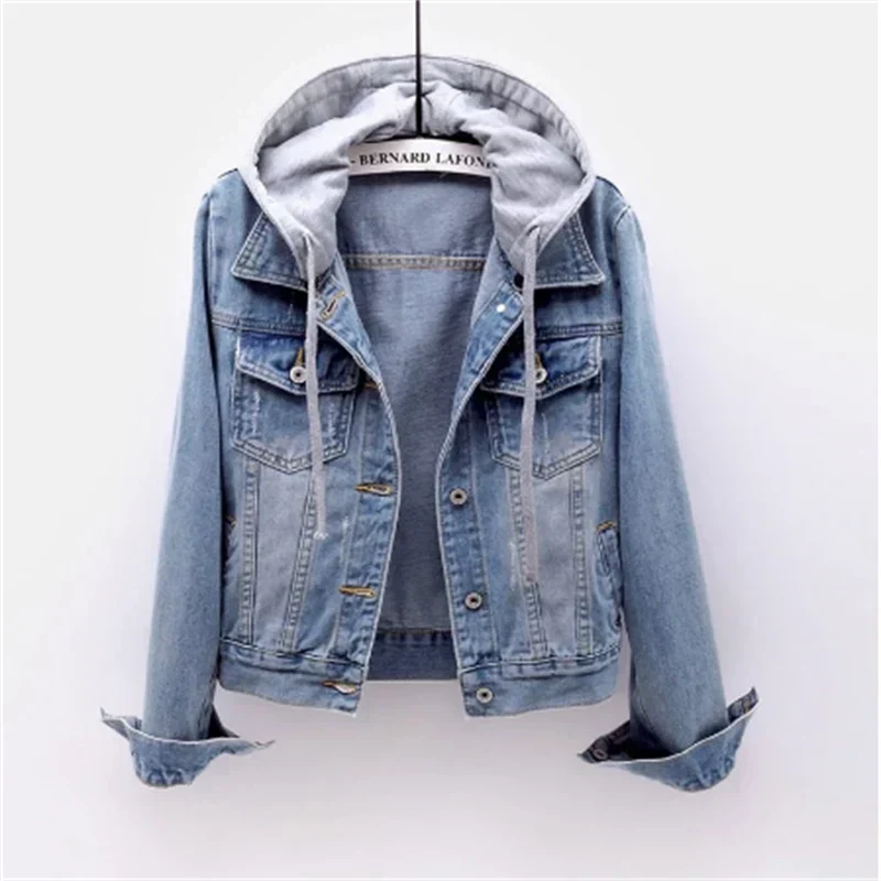 Veste En Jean Avec Capuche Amovible Pour Femme | Style Décontracté