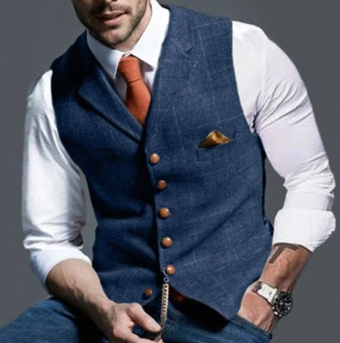 Gilet Sans Manches Pour Homme | Avec Boutons