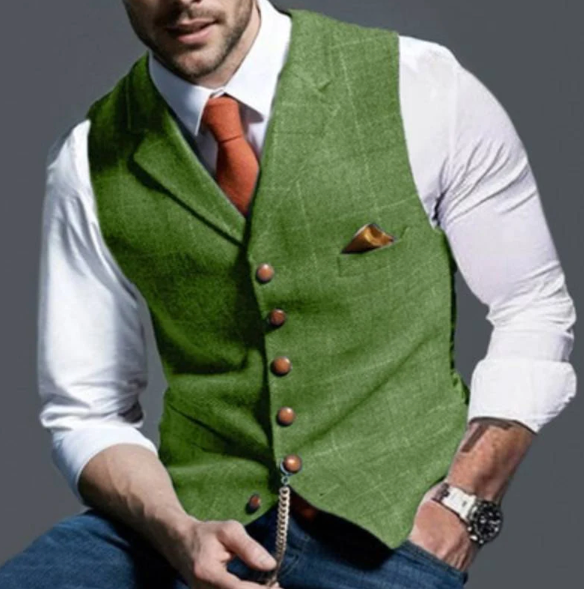 Gilet Sans Manches Pour Homme | Avec Boutons