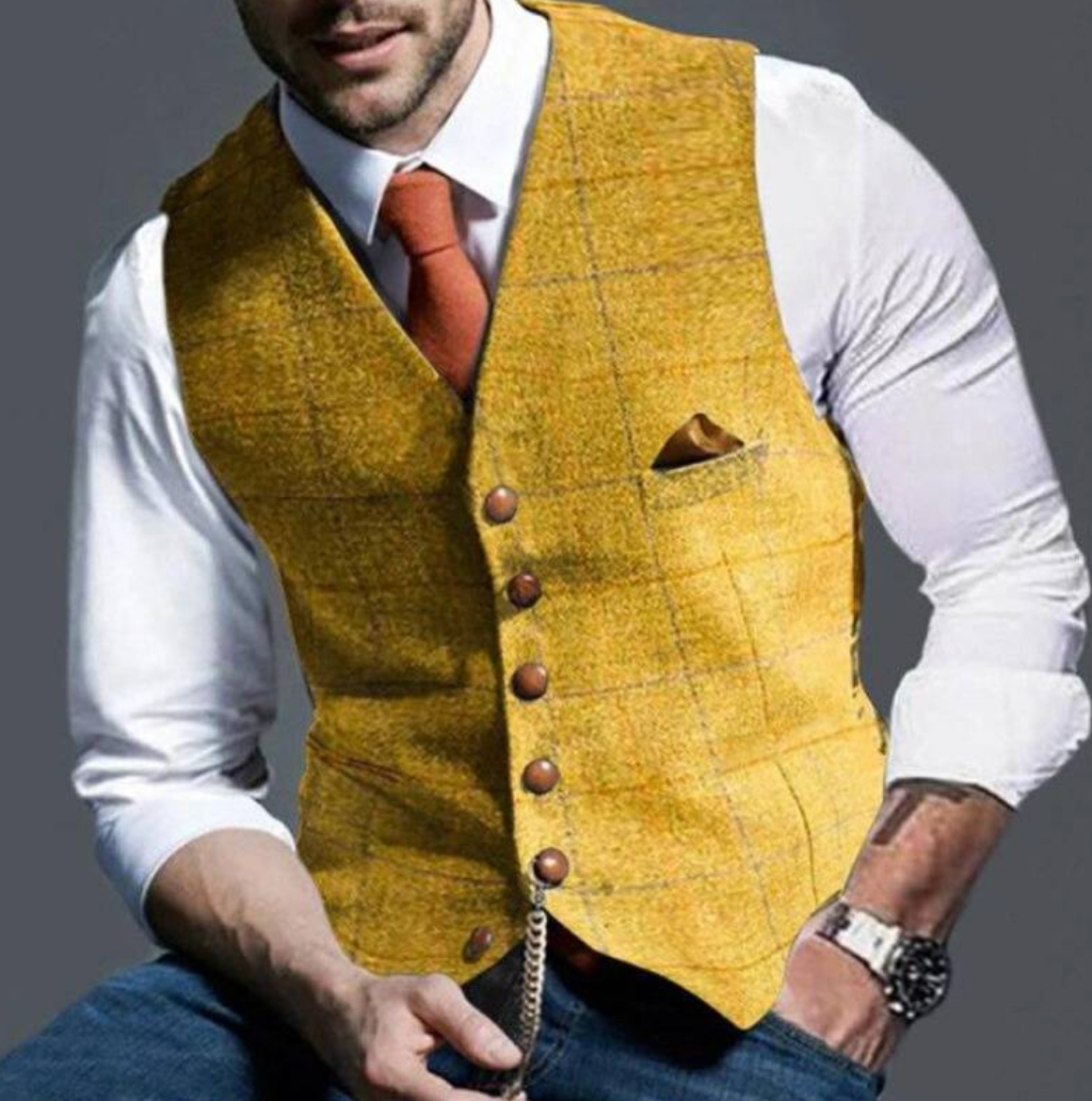 Gilet Sans Manches Pour Homme | Avec Boutons
