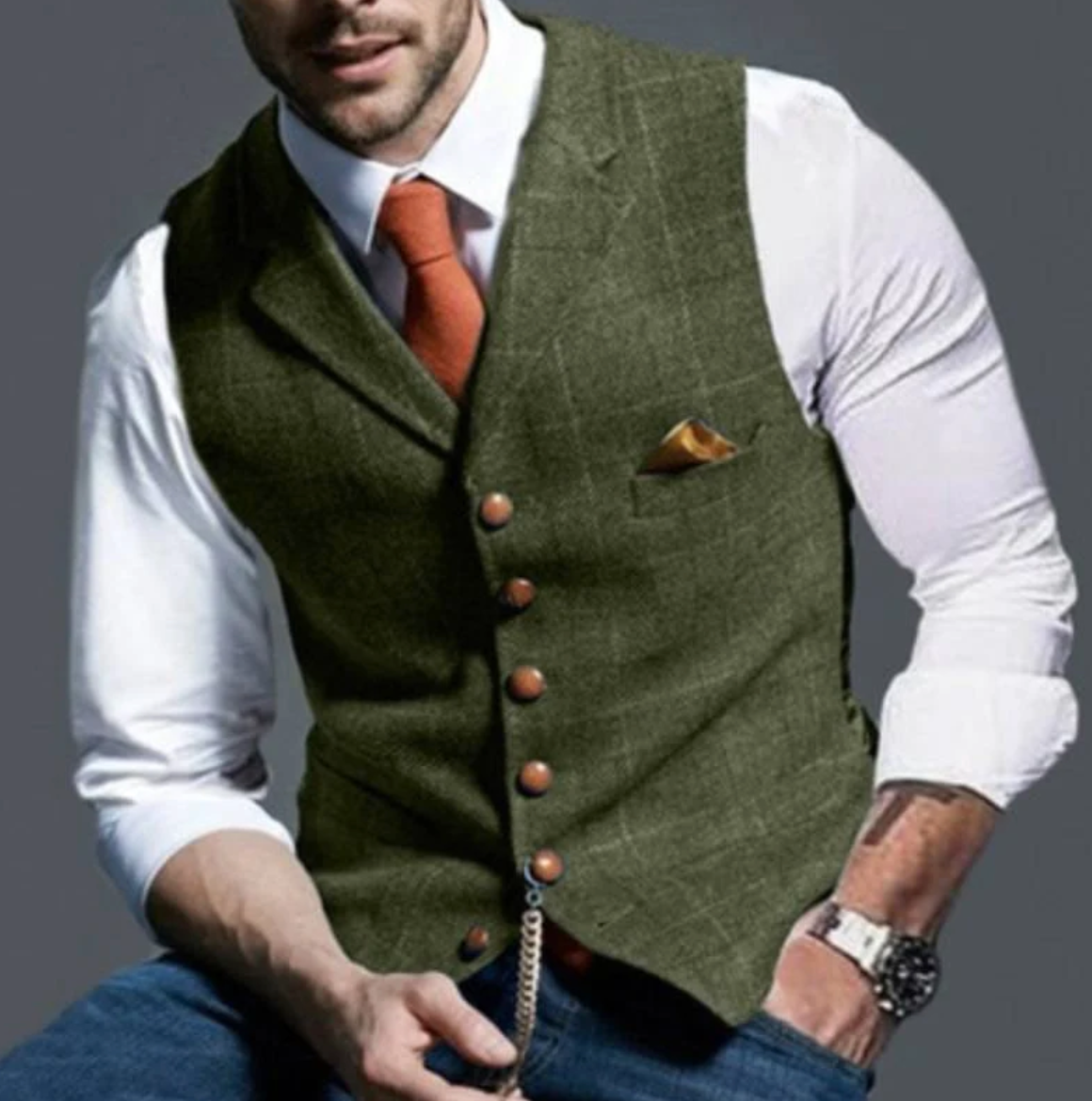 Gilet Sans Manches Pour Homme | Avec Boutons