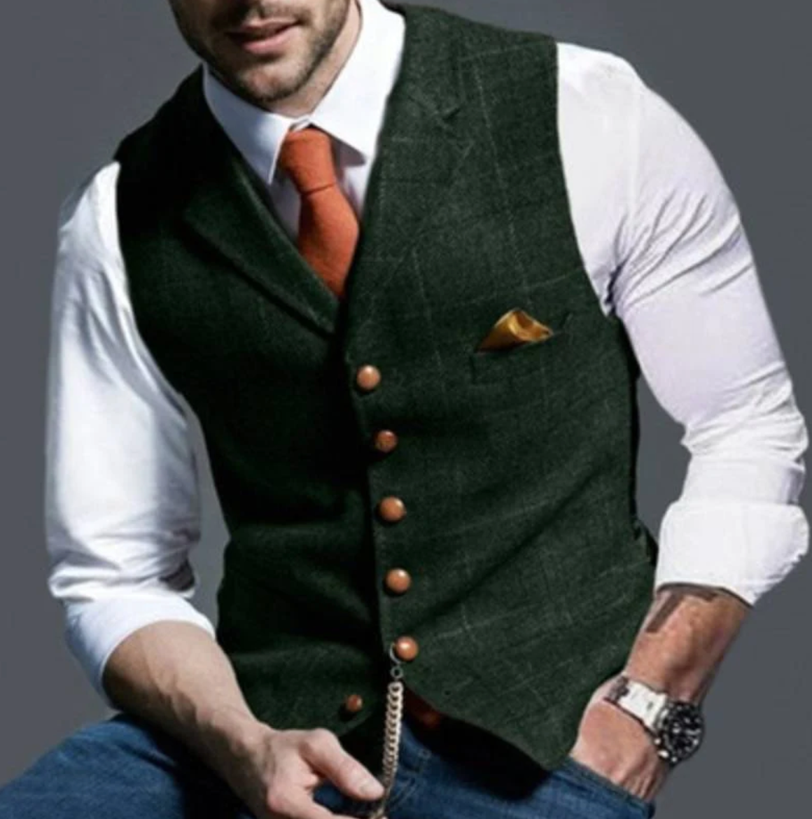 Gilet Sans Manches Pour Homme | Avec Boutons
