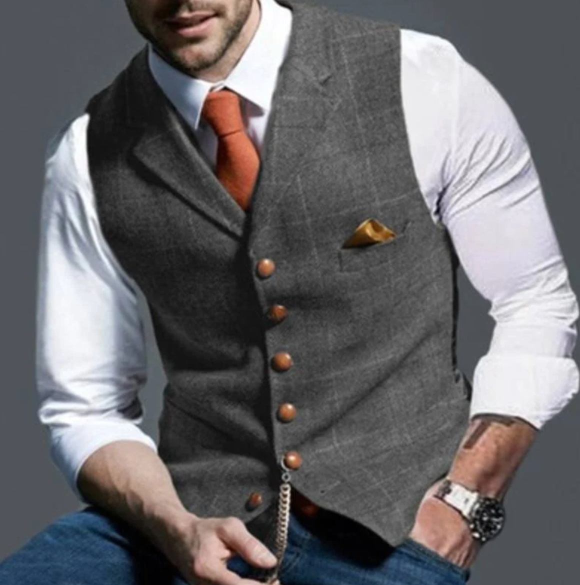 Gilet Sans Manches Pour Homme | Avec Boutons